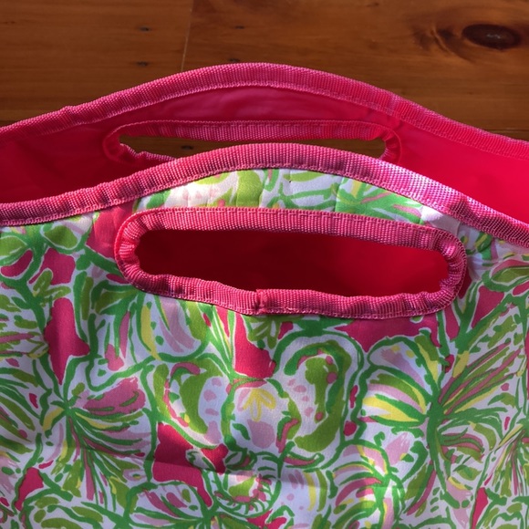 LILLY PULTIZER Printed Carry All Tote Beach Picnic Storage Beverage Bucket Bag - Picture 2 of 10